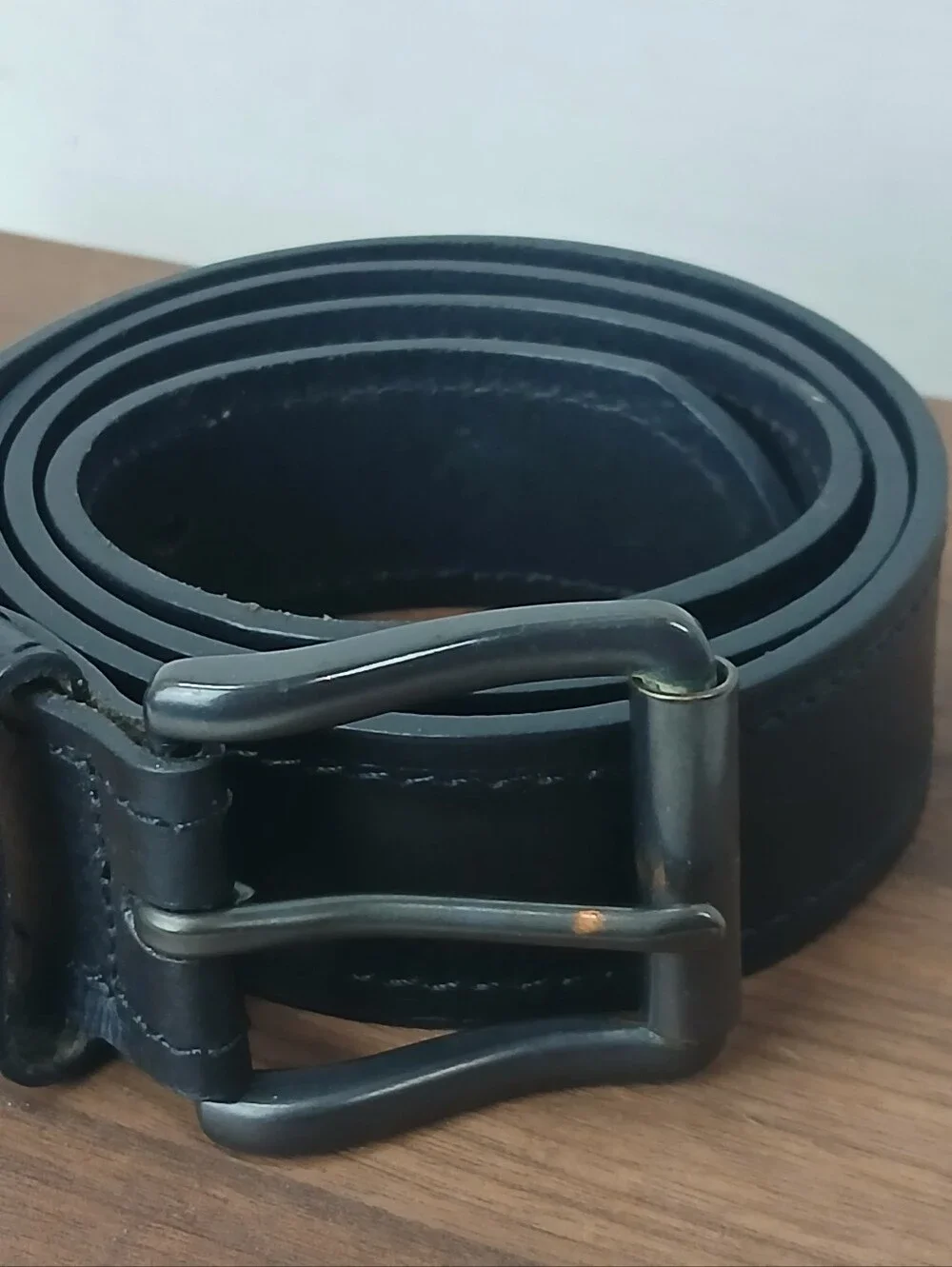 Dickies Black Leather Men's 38W. Belt - Classic Style Black Buckel (B16WB)